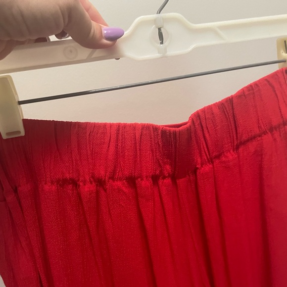 Free People Red Wide-Leg Pants Sz L - Picture 4 of 6